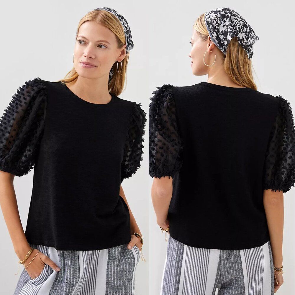 Anthropologie Maeve Woven Puff-Sleeve Top Size Small NWOT $68